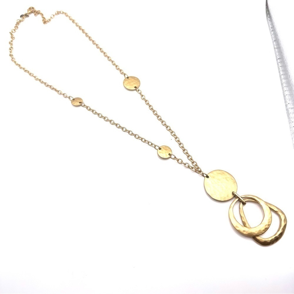 Premier Designs Gold Tone Circle Necklace | N120